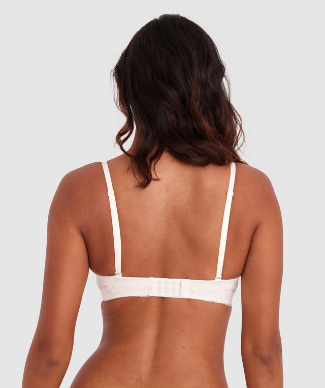 Body Bliss Lace Strapless Push Up Bra - Ivory