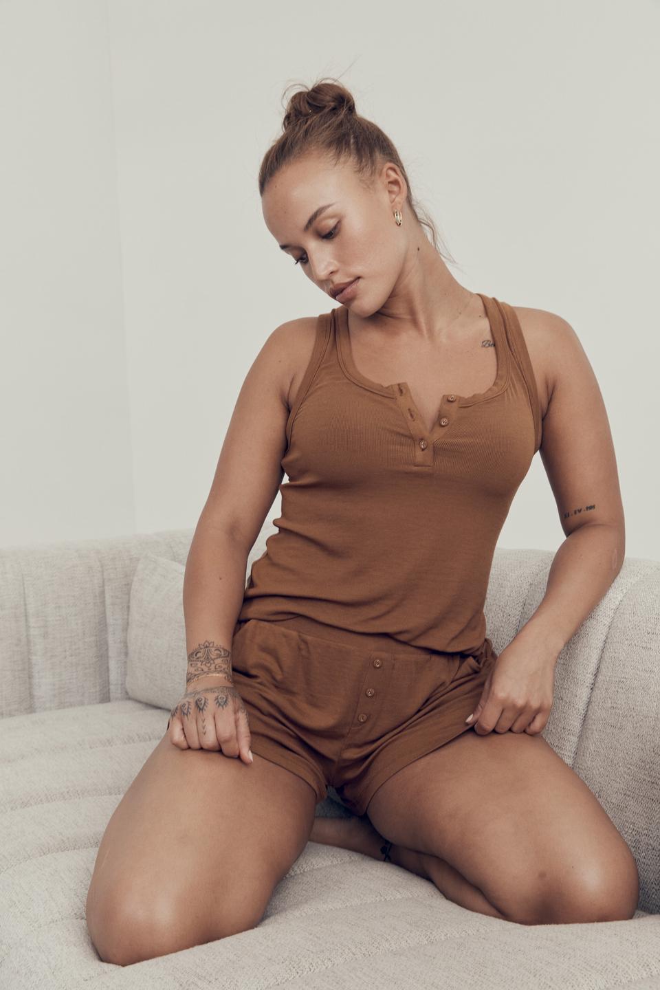 Body Bliss Lounge Cami - Brown