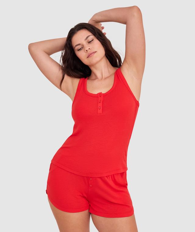 Body Bliss Lounge Cami-Light Red