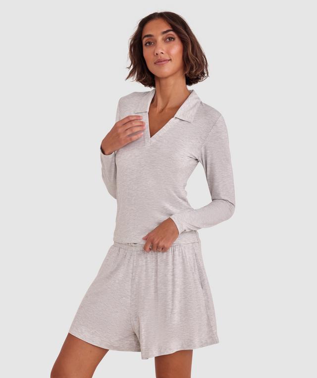 Body Bliss Lounge Long Sleeve - Light Grey