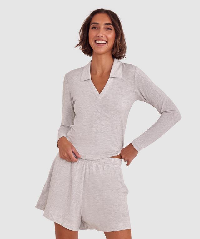 Body Bliss Lounge Long Sleeve - Light Grey