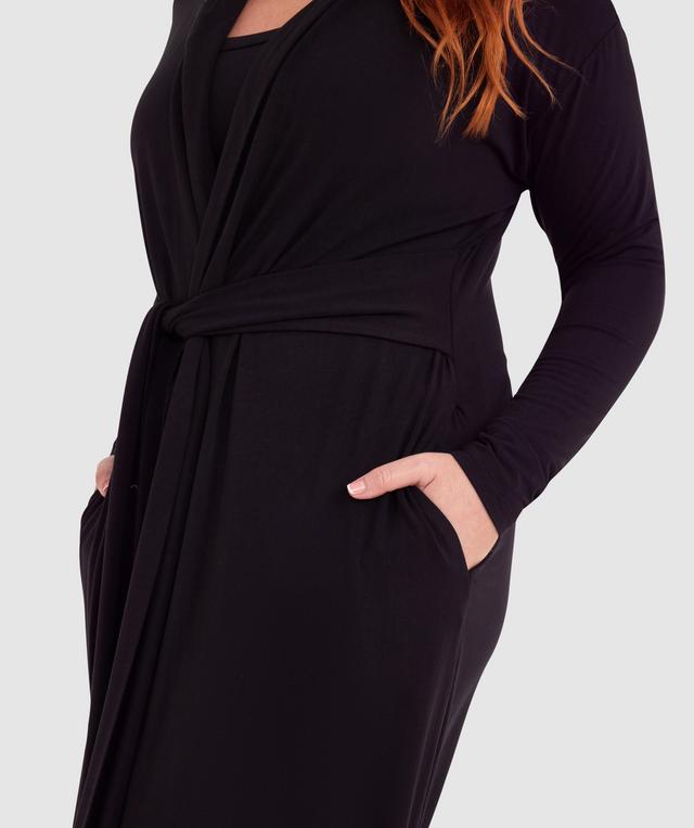 Body Bliss Lounge Long Wrap - Black