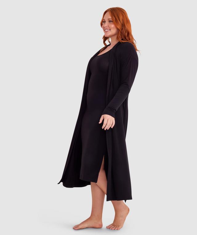 Body Bliss Lounge Long Wrap - Black
