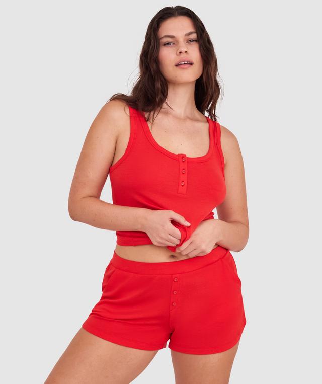 Body Bliss Lounge Short-Light Red