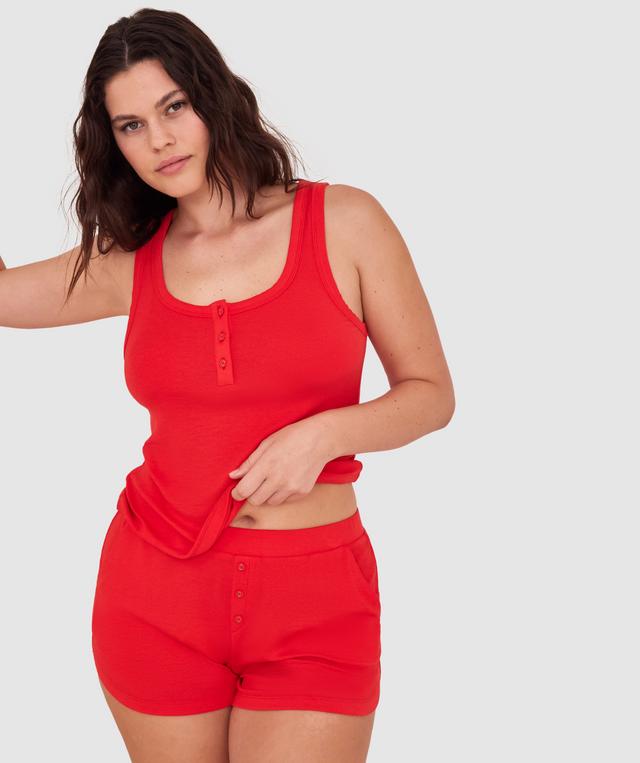 Body Bliss Lounge Short-Light Red