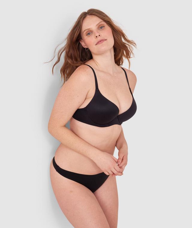 Body Bliss Plunge Double Push Up - Black