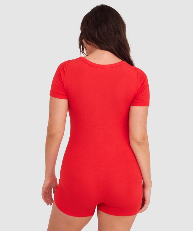 Body Bliss Romper-Light Red