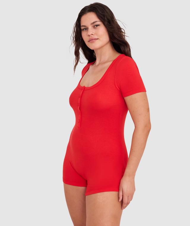 Body Bliss Romper-Light Red