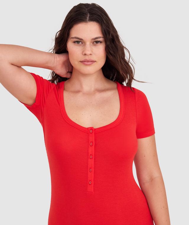 Body Bliss Romper-Light Red