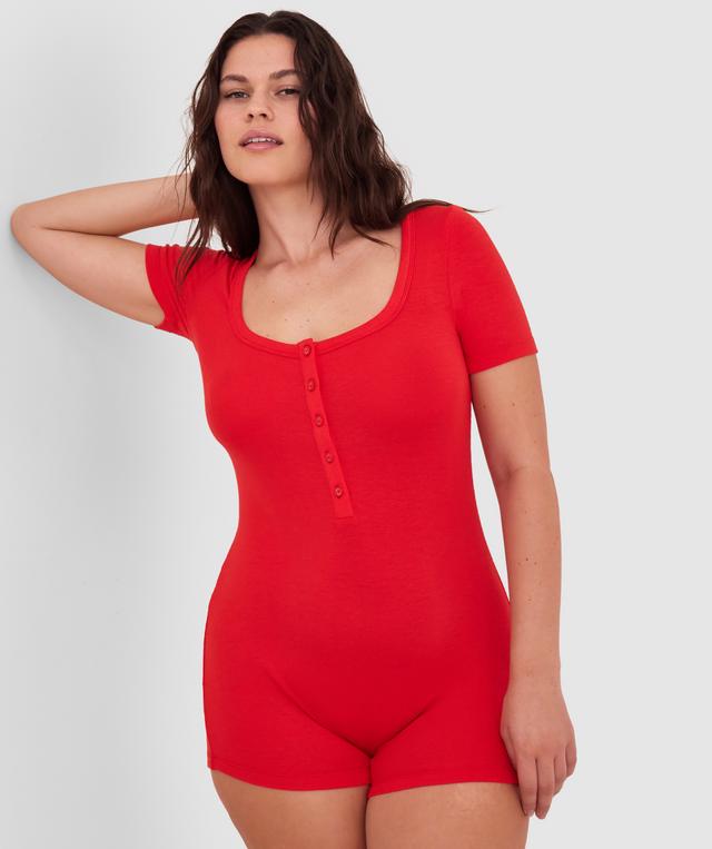 Body Bliss Romper-Light Red