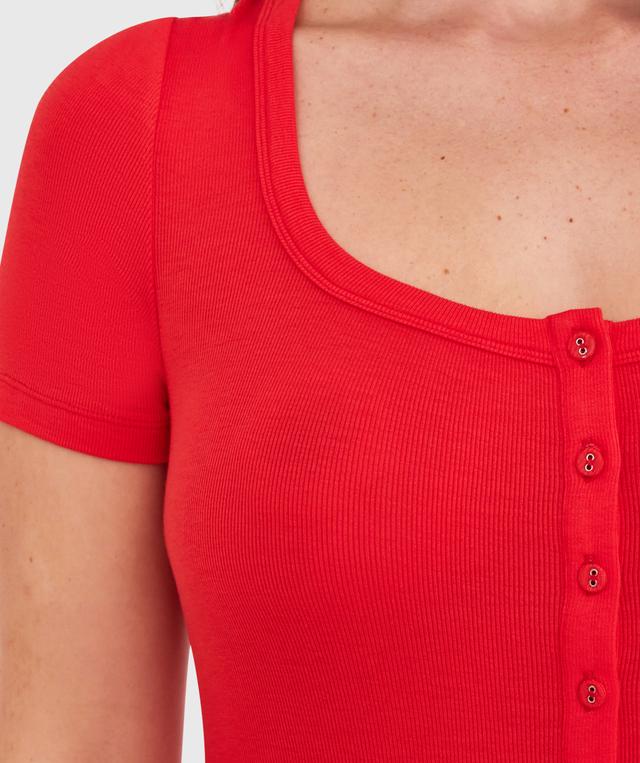Body Bliss Romper-Light Red