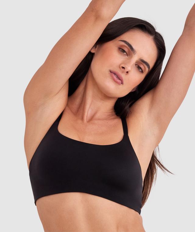 Body Bliss Wirefree Scoop Bra - Black