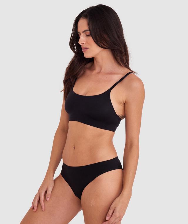 Body Bliss Wirefree Scoop Bra - Black