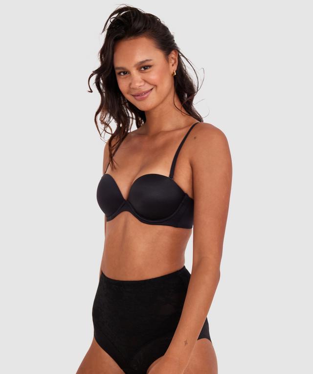 Body Bliss Strapless Push Up Bra - Black