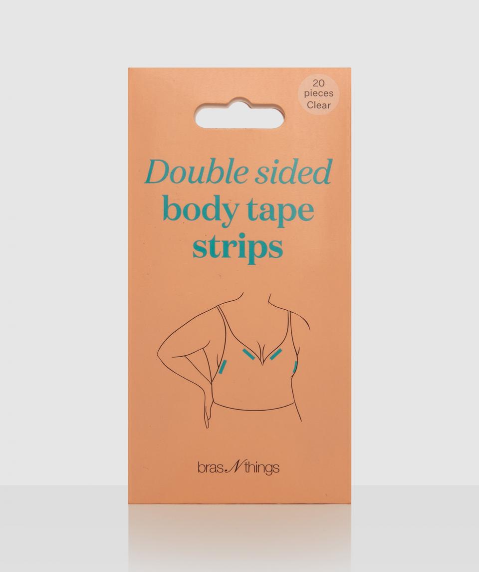 Adhesive Body Tape 20 Strips Pack - Clear