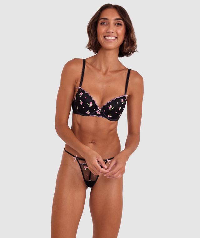 Bonnie Push Up Bra - Black