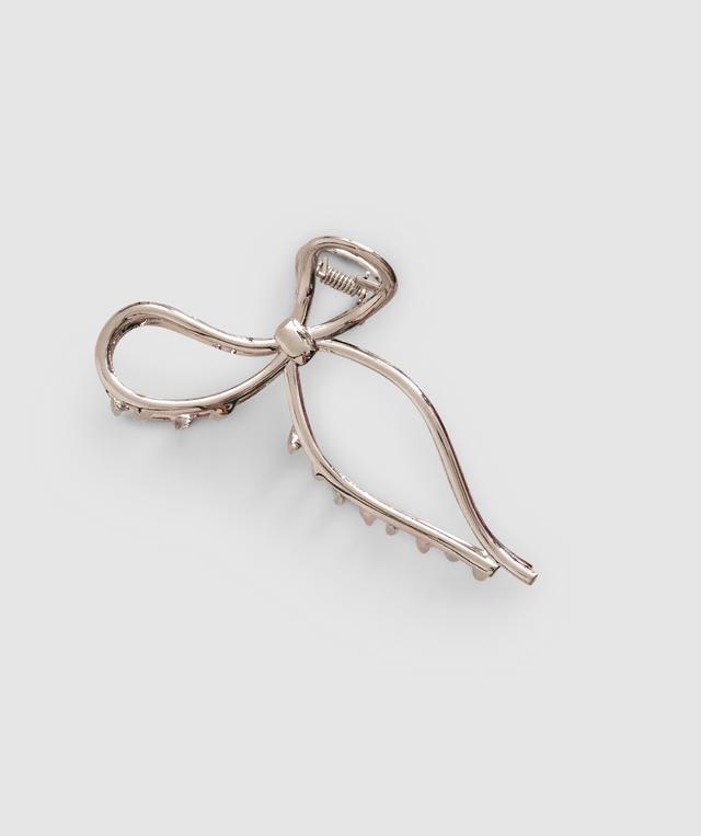 Bow Hair Clip - Silver