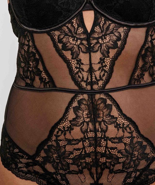 Breeze Contour Plunge Bodysuit - Black