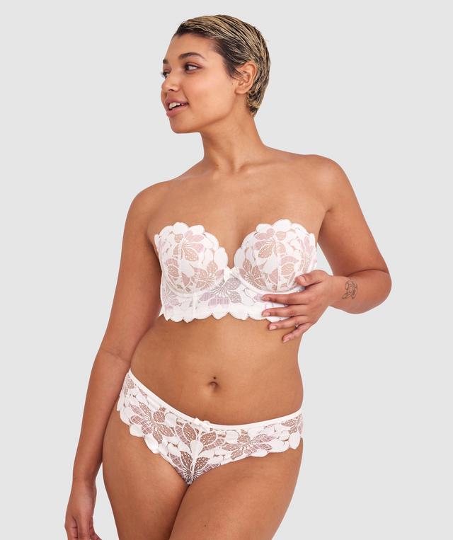 Brooklyn Push Up Longline Bra - Ivory