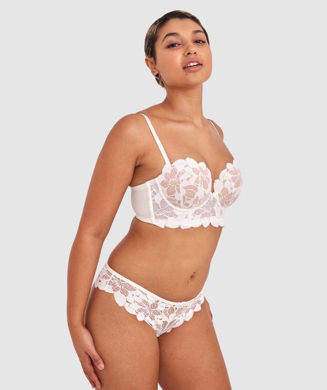 Brooklyn Push Up Longline Bra - Ivory