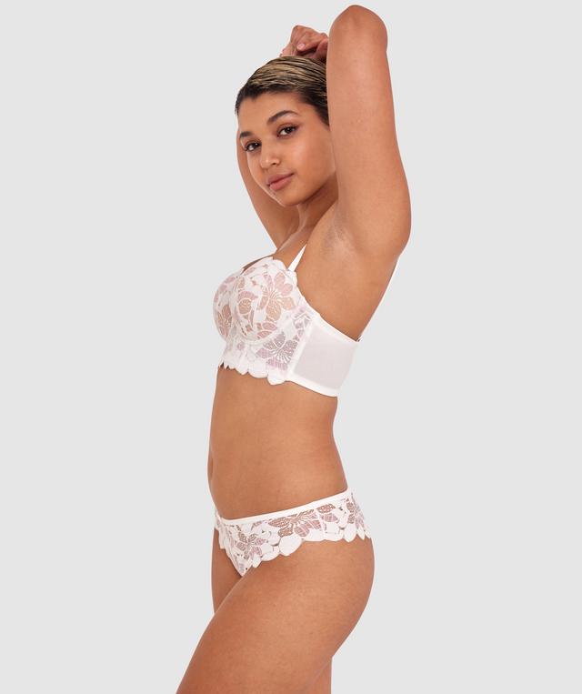 Brooklyn Push Up Longline Bra - Ivory