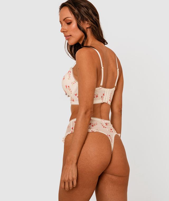 Canna Lily High Waist V String - Floral Print