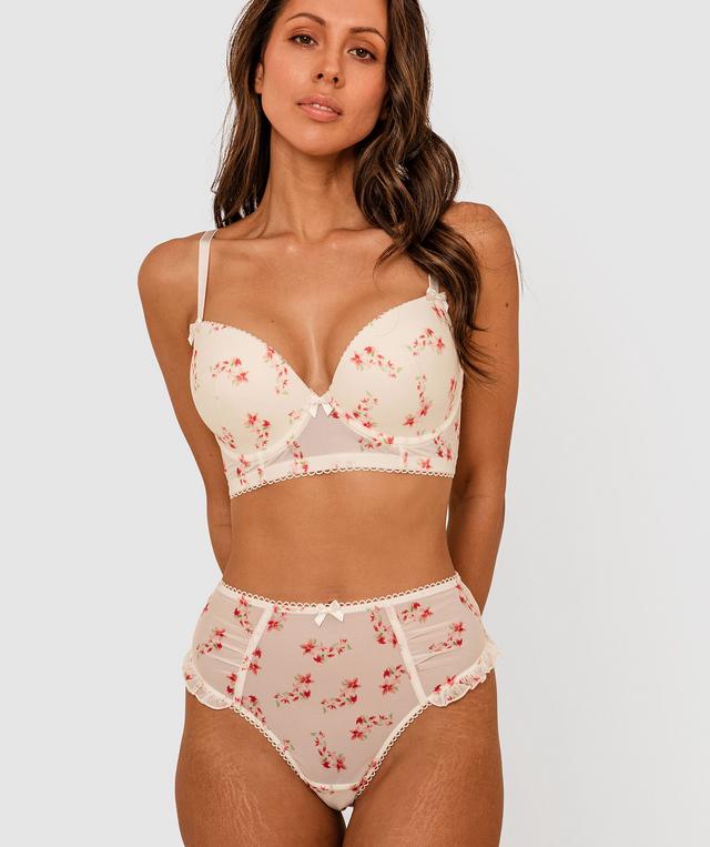 Canna Lily High Waist V String - Floral Print
