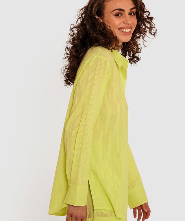 Carissa Long Sleeve Sleep Shirt - Bright Green