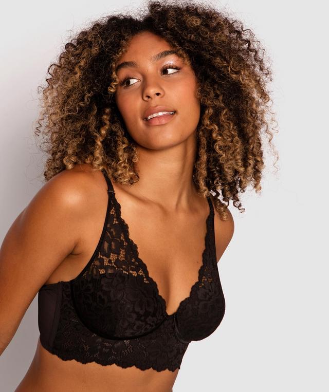 Casual Comfort Halter Bralette - Black