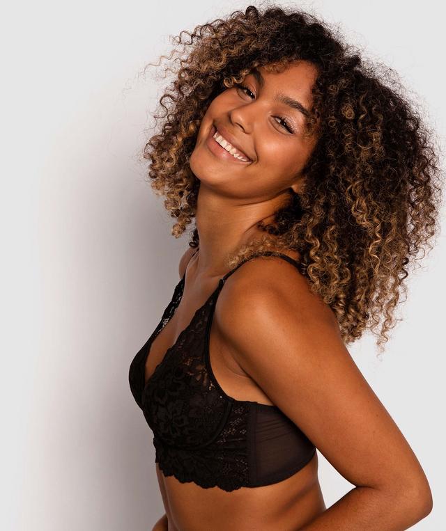 Casual Comfort Halter Bralette - Black