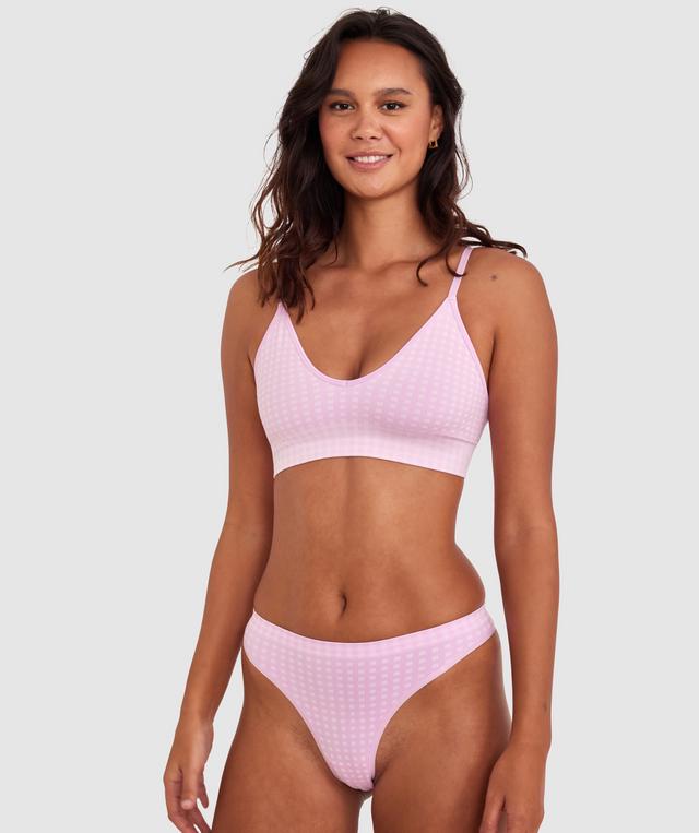 Charlotte Plunge Bralette - Print Check