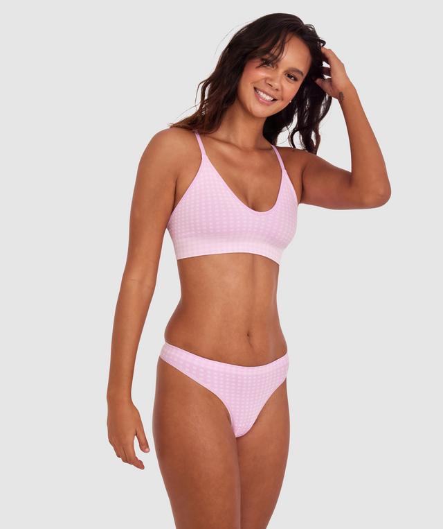 Charlotte Plunge Bralette - Print Check