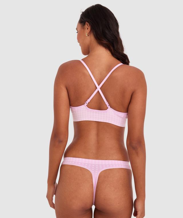 Charlotte Plunge Bralette - Print Check