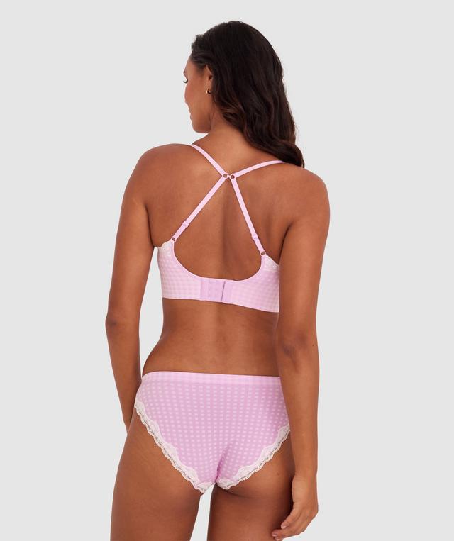 Charlotte Push Up Wirefree Bra - Print Check