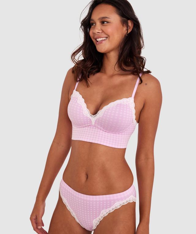 Charlotte Push Up Wirefree Bra - Print Check
