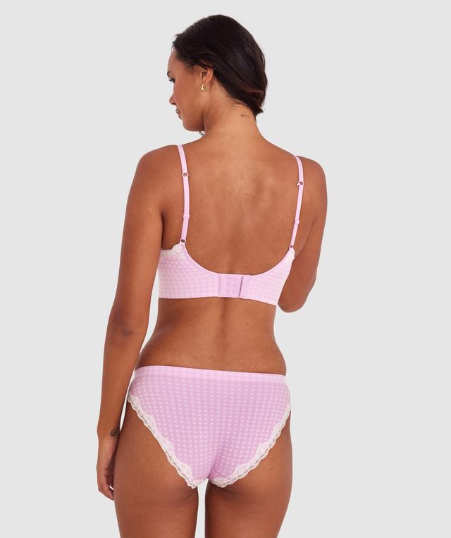 Charlotte Push Up Wirefree Bra - Print Check