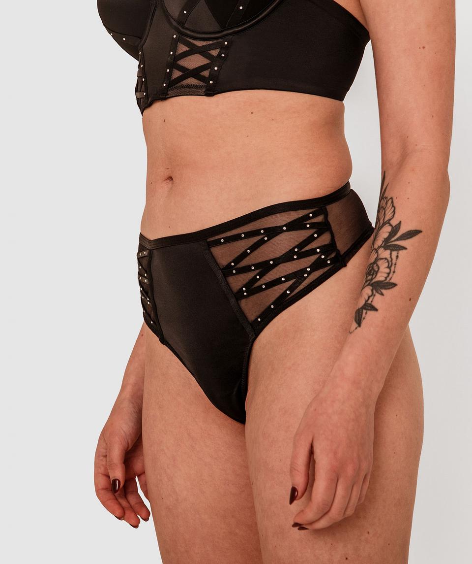 Cher High Waist V String - Black