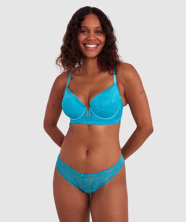 Chicago Contour Plunge Bra - Light Blue