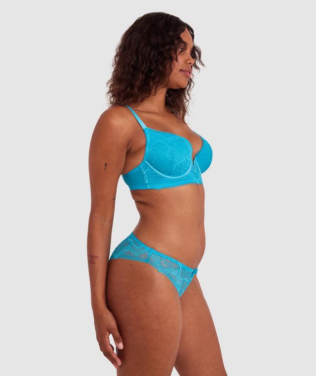 Chicago Contour Plunge Bra - Light Blue