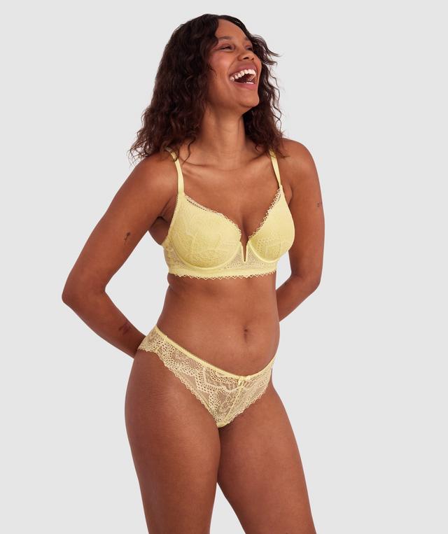 Chicago Contour Plunge Bra - Light Yellow