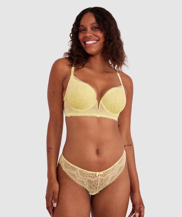 Chicago Contour Plunge Bra - Light Yellow