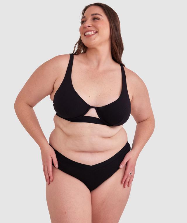 Chill High Leg Brazilian Knicker - Black