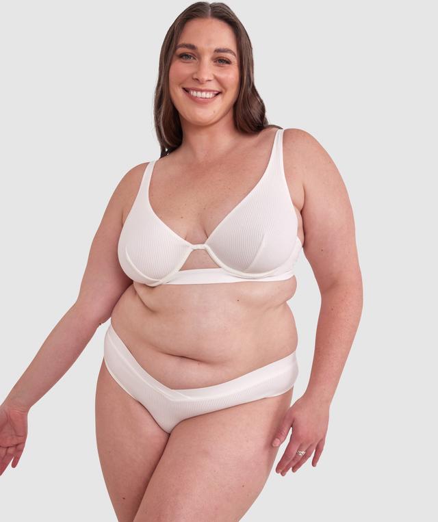 Chill High Leg Brazilian Knicker - Ivory