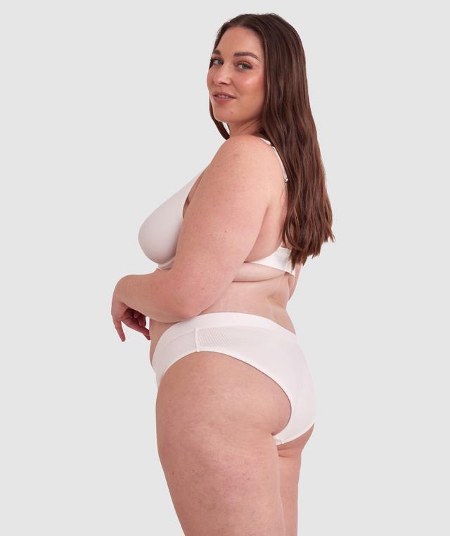 Chill High Leg Brazilian Knicker - Ivory
