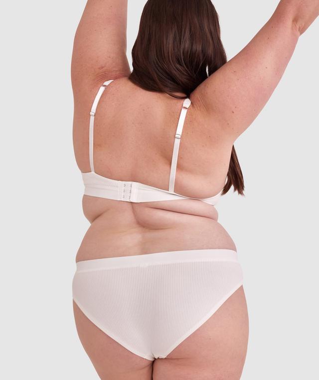Chill High Leg Brazilian Knicker - Ivory