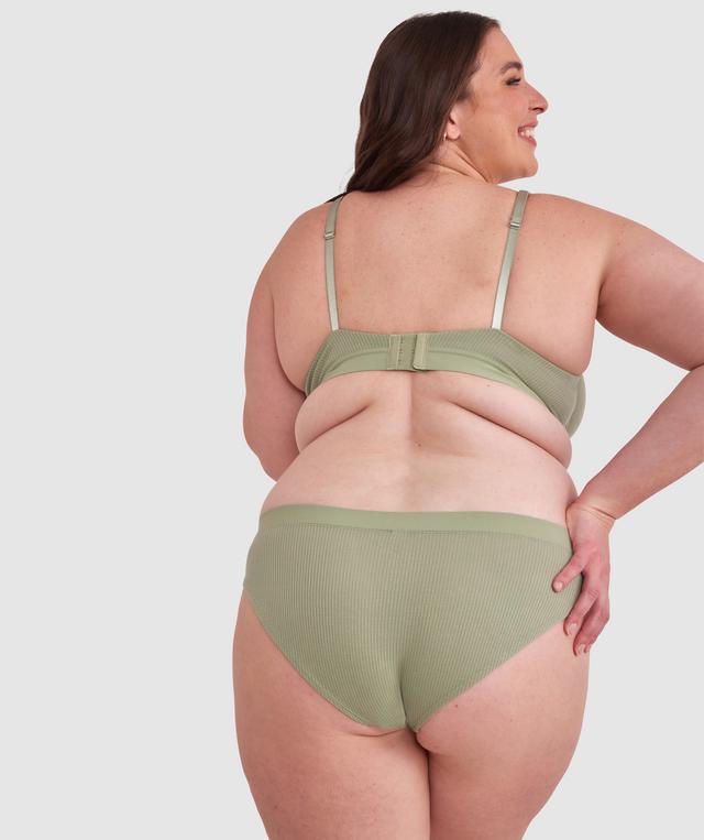 Chill High Leg Brazilian Knicker - Khaki