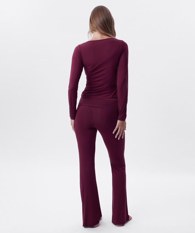 Chill Out Foldover Pant - Berry