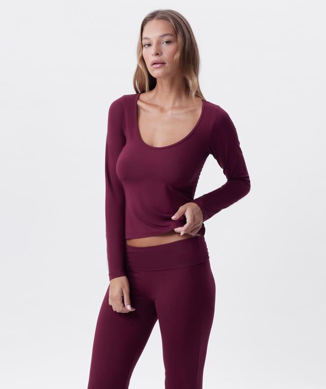 Chill Out Foldover Pant - Berry