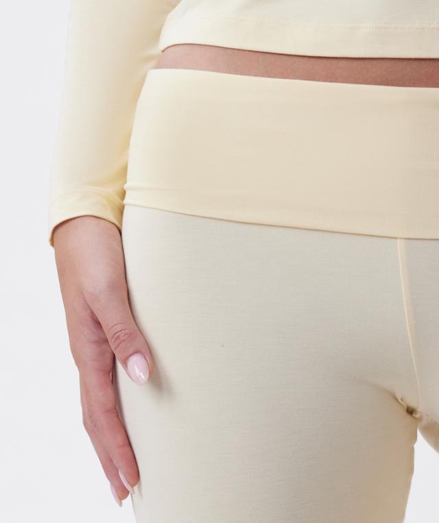 Chill Out Foldover Pant - Light Yellow
