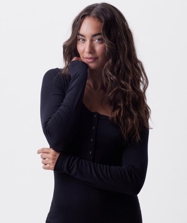 Comfy Rib Romper - Black
